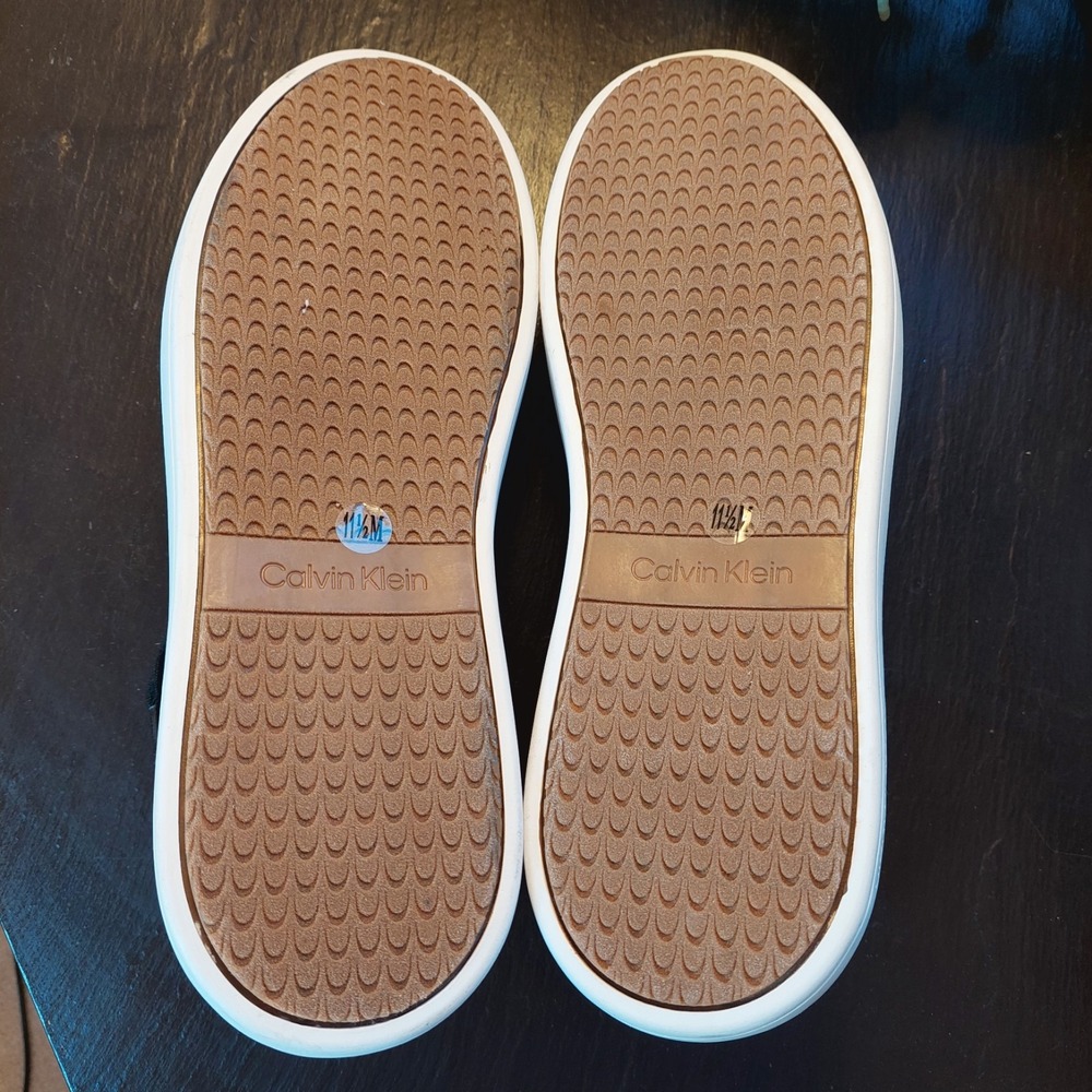 Calvin Klein Men's Wivlo Athletic Sneaker Black White & Tan Size 11.5M $109 NEW! - Picture 7 of 12
